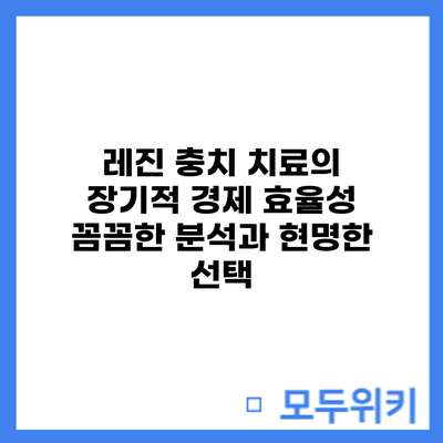 레진 충치 치료의 장기적 경제 효율성: 꼼꼼한 분석과 현명한 선택