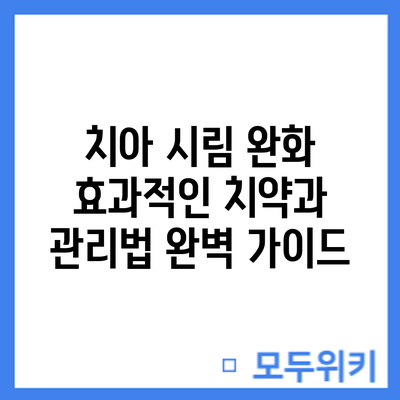 치아 시림 완화: 효과적인 치약과 관리법 완벽 가이드