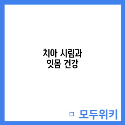 치아 시림과 잇몸 건강