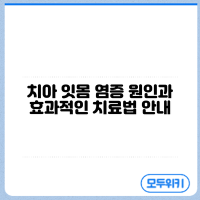 치아 잇몸 염증: 원인과 효과적인 치료법 안내