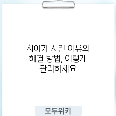 치아가 시린 이유와 해결 방법, 이렇게 관리하세요