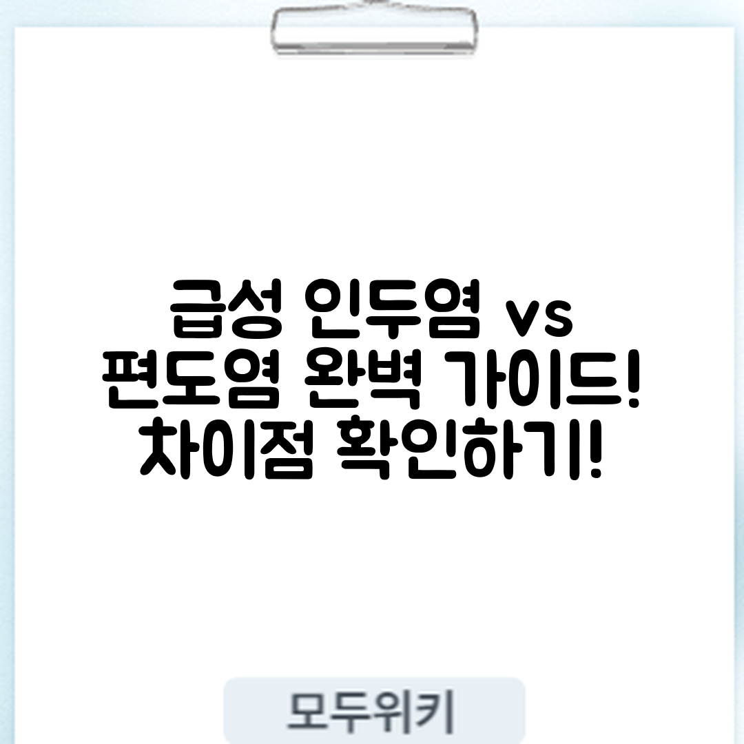 급성 인두염과 편도염 차이: 완벽 가이드